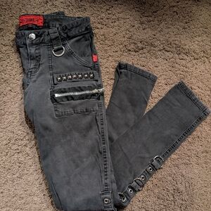 Tripp NYC Black Skinny Jeans with Studded Details